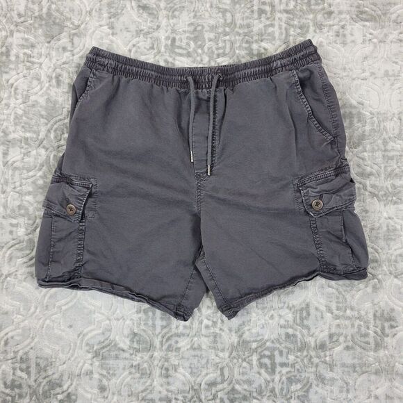 American Eagle Cargo Shorts Men Medium (32x7) Gray Longer Length Pockets Utility - Picture 1 of 9